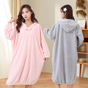 精选浴巾浴袍女士可穿式裹全身春秋冬季睡袍比全棉吸水速干2024新