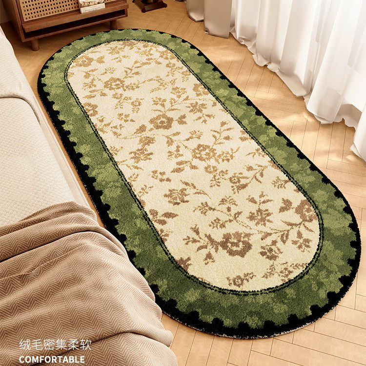 中式复古卧室床边毯地毯床下主卧房间家用高级感防滑防水加厚地垫,居家布艺,床边毯,淘宝优惠券,粉丝福利购,淘宝优惠卷