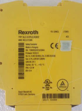 议价 力士乐  SLC-3-CPU130302 R911172285