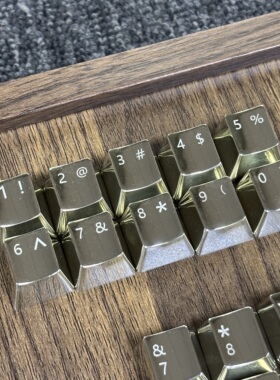 纯铜原厂高度键帽机械键盘数字键小键盘抛光刻字十字轴金属键帽