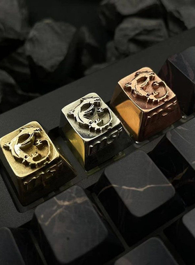 创意个性纯铜复古解压按键蜘蛛侠键帽适用于机械键盘十字轴键盘