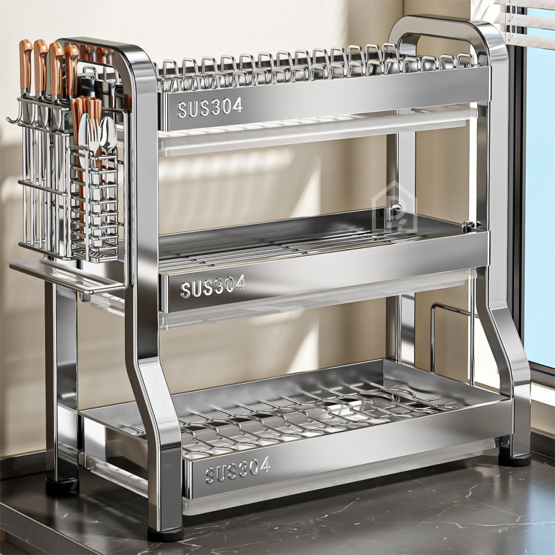 304不锈钢碗碟收纳架沥水碗架