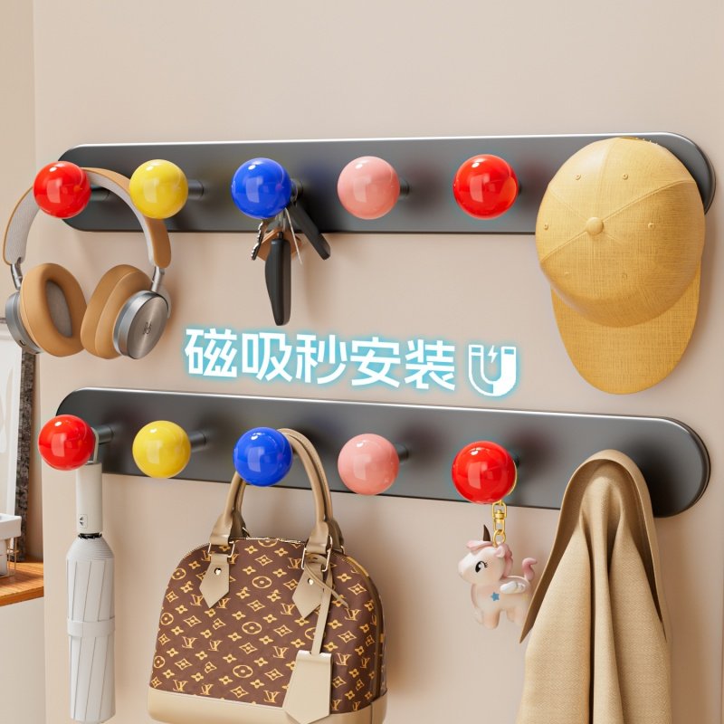 磁吸挂钩入户门后收纳置物架强力挂衣架挂衣钩防盗门上大门免打孔,收纳整理,挂门置物架,淘宝优惠券,粉丝福利购,淘宝优惠卷