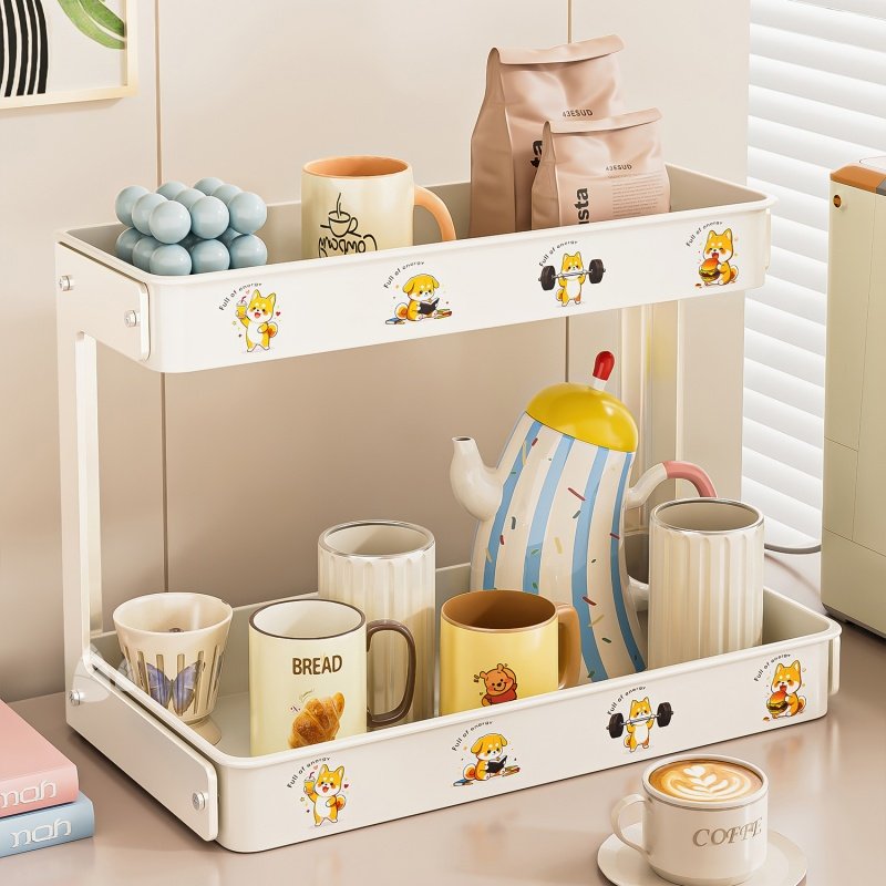 多巴胺杯子置物架桌面水杯收纳架餐桌茶杯托盘家用双层沥水杯架子,家庭/个人清洁工具,杯架,淘宝优惠券,粉丝福利购,淘宝优惠卷