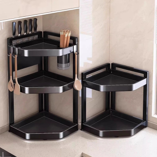 厨房台面转角三角架调料品调味罐置物架家用多层调味料瓶罐收纳架