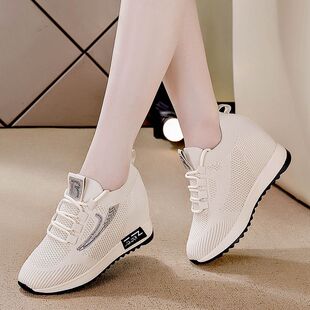 看不出来的增高鞋女内增高小白鞋女2025新款春夏百搭软底透气运动