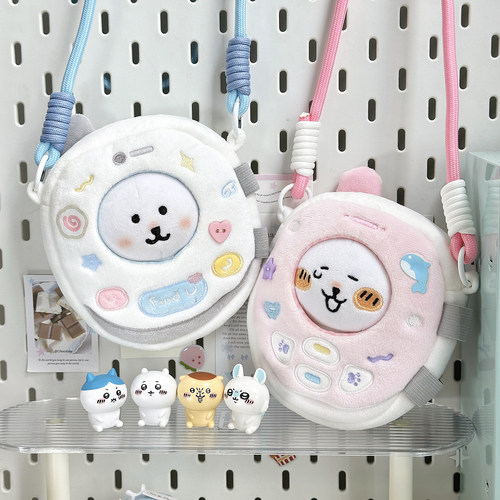 宇宙商店 10cm手机娃包 棉花娃娃努努自嘲熊外出便携原创斜挎背包