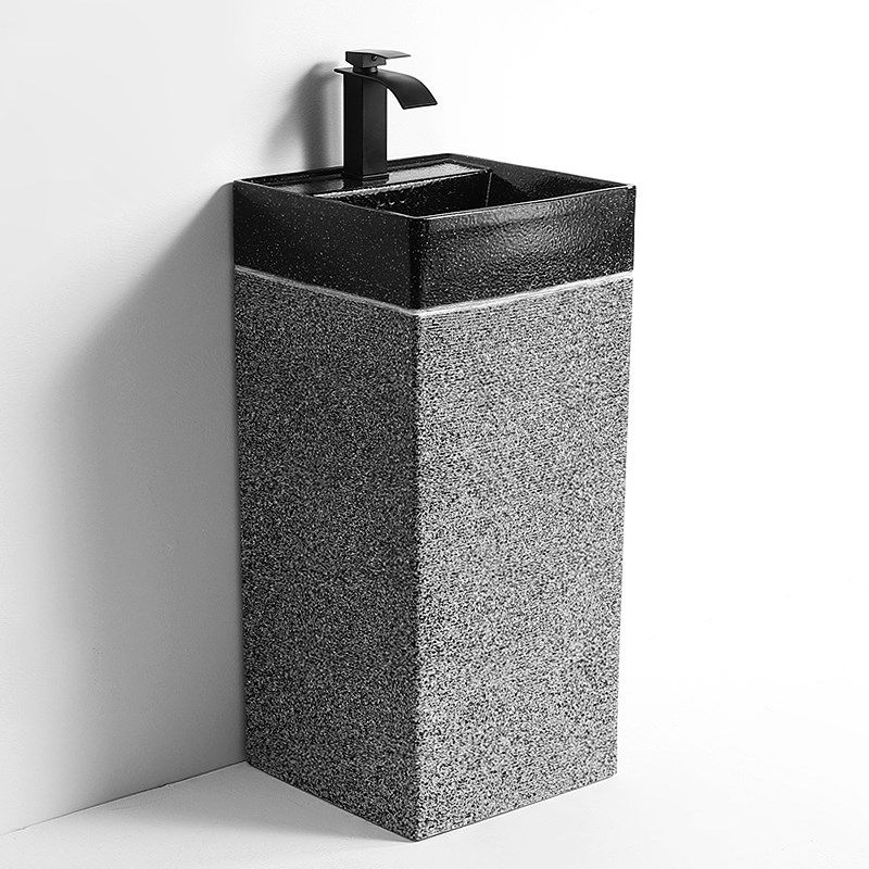 精选一体立柱式洗脸盆户外庭院洗手盆复古陶瓷立柱盆卫生间洗手池,家装主材,立柱盆,淘宝优惠券,粉丝福利购,淘宝优惠卷