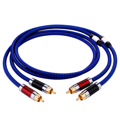 精选YYTCG-G2 发烧双莲花二对二信号线抗干扰单晶铜音响功放RCA音