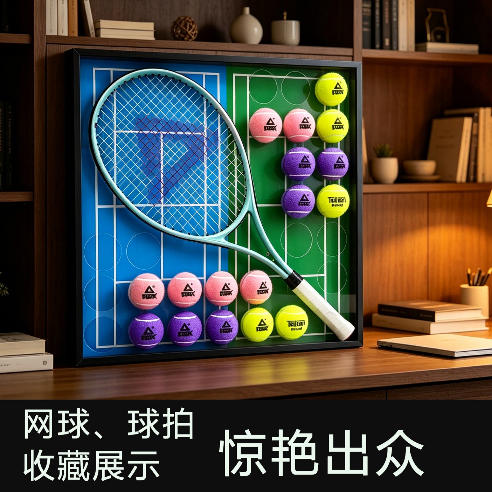 网球球拍收纳展示框收藏置物框