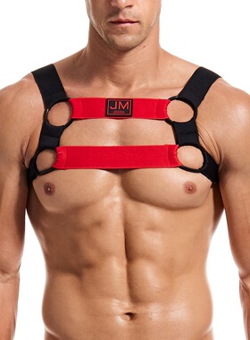 JOCKMAIL时尚男士肩带 健身运动塑身 凸显肌肉松紧带夜场酒吧搭配