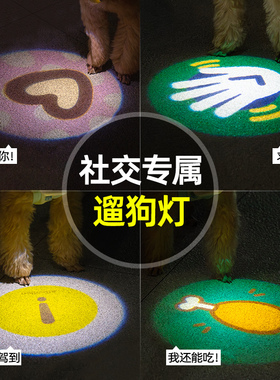 狗狗遛狗灯夜间遛狗夜行灯发光项圈防走失带灯充电宠物脖圈用品