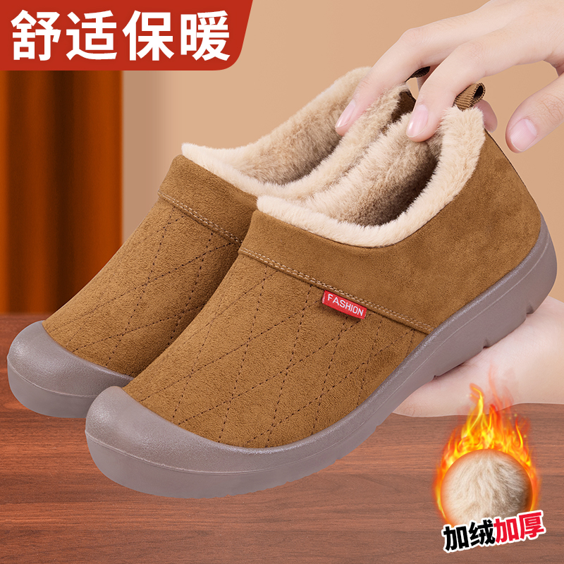 老北京棉鞋女2025冬季新款防滑保暖妈妈鞋加绒加厚布鞋舒适雪地靴