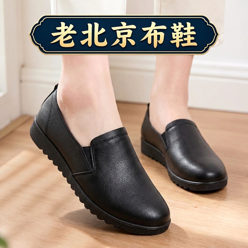 肯德基工作鞋女2026秋新款软底防滑防油厨房鞋久站不累妈妈小皮鞋