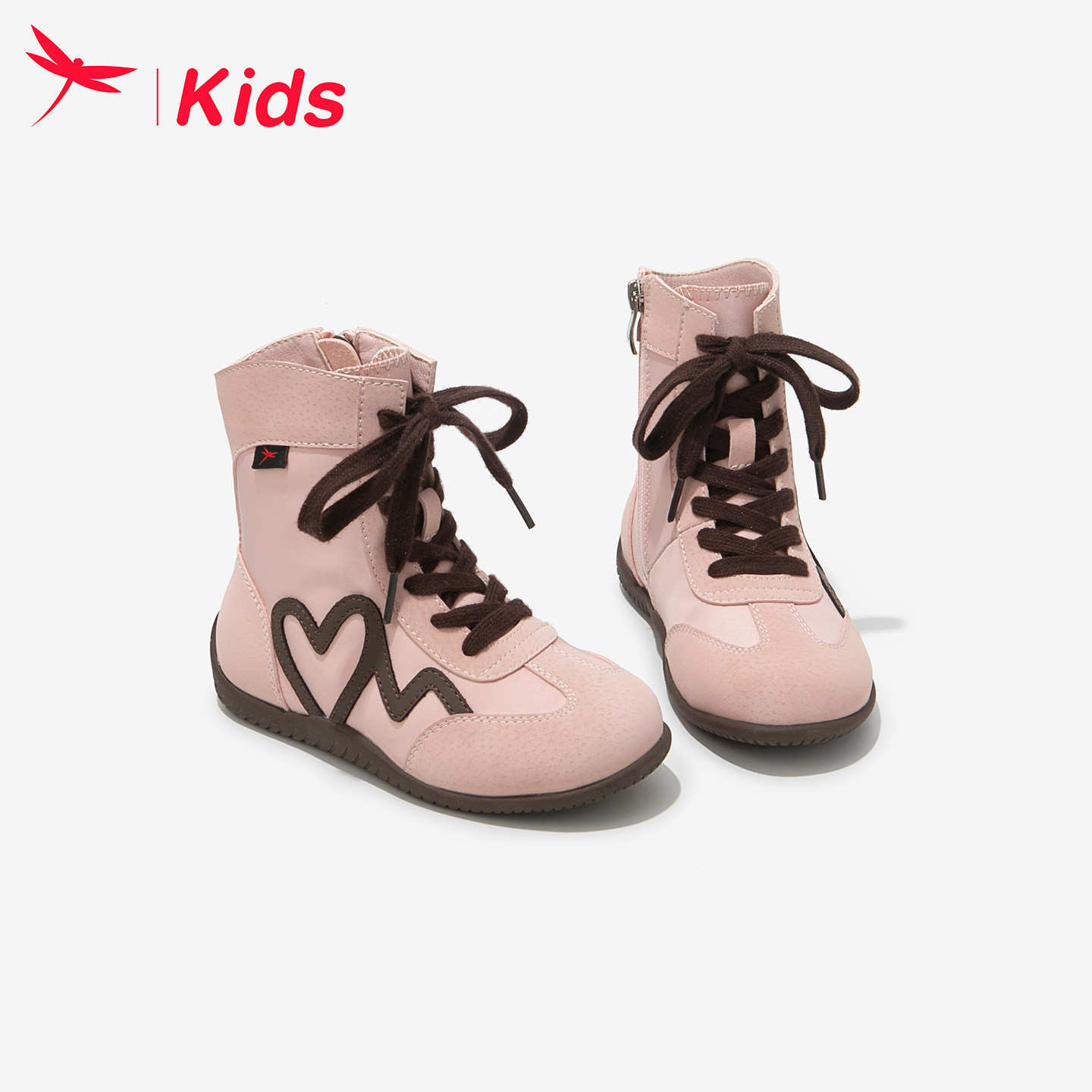 【清仓】红蜻蜓女童鞋子儿童德训马丁短靴2026新款冬女孩拳击皮靴