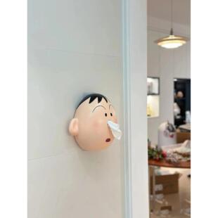 卡通阿呆卷纸器创意卫生间浴室置物架免打孔厕纸挂壁式树脂抽纸盒