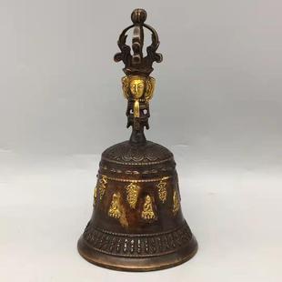 纯铜手摇铃三清铃铛客厅家居装饰铜铃挂件黄铜金刚杵铃铛家居用品