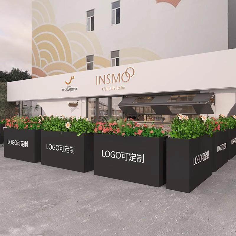 户外铁艺花箱广场不锈钢槽商业街树箱花坛花钵小区花盆组合种植箱,商业/办公家具,花坛/花箱,淘宝优惠券,粉丝福利购,淘宝优惠卷