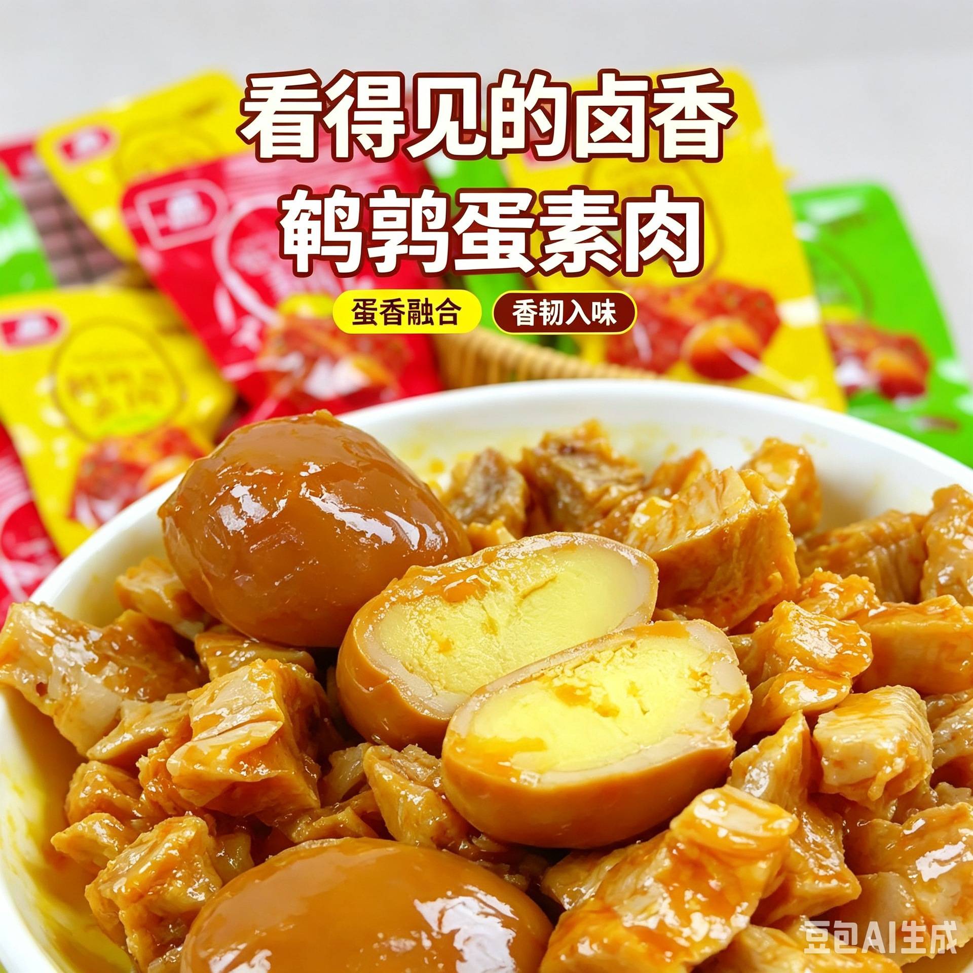 素肉鹌鹑蛋豆干麻辣味即食零食真空包装手撕素肉多口味整箱