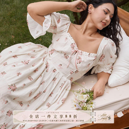 LaceMade大码女装蔷薇一笑连衣裙