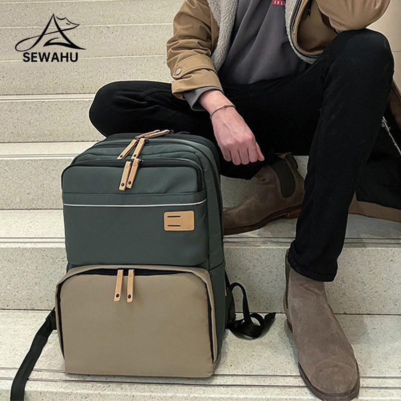 男士商务背包出差通勤电脑双肩包男款大容量多功能旅行包休闲书包