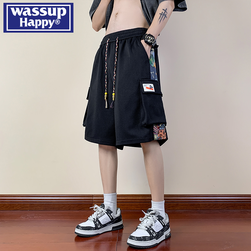 WASSUPHAPPY夏季薄款五分裤子男