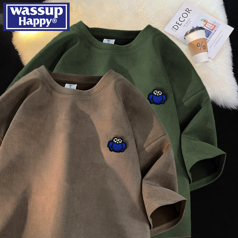 WASSUPHAPPY夏季重磅短袖T恤男