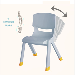 宝宝靠背椅儿童椅子 将小将浅灰蓝加厚 款