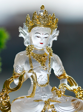 古法琉璃金刚萨埵藏式佛像摆件