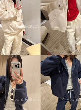 一念26年早春miu系抽绳大牌风简约松弛保暖BF风宽松卫衣外套108