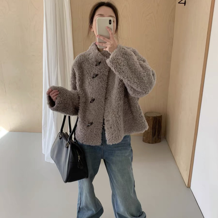 一念极简风经典不挑人牛角扣小个子羊毛外套（含100绵羊毛）B1461,女装/女士精品,羽绒服,淘宝优惠券,粉丝福利购,淘宝优惠卷