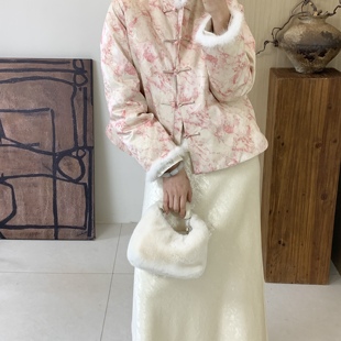 一念家国风新中式 G032 水貂毛羽绒服 品质国风新中式