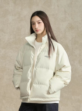 一念成本立领美式基础款白鸭绒保暖男女同款保暖羽绒服外套66513