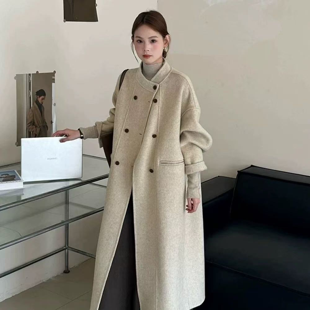 一念韩系慵懒高级感气质宽松百搭羊毛外套（含100羊毛）YS6-n2892