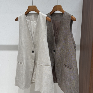 一念轻奢店26夏上新一粒扣舒适百搭显瘦气质马甲118 6257