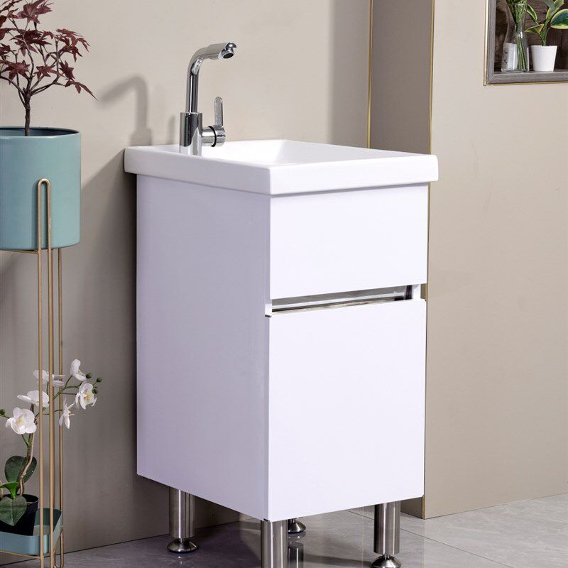 精选不锈钢洗衣柜小公寓多尺寸陶瓷洗衣池户外洗脸盆洗脸盆家庭阳