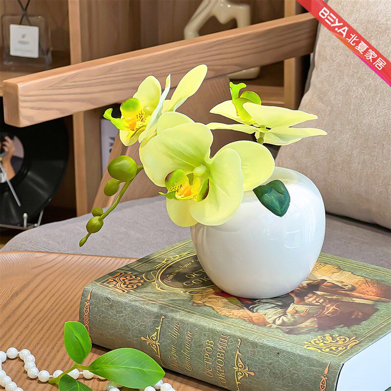 迷你小花精致蝴蝶兰仿生花假花仿真花摆设洗手台玄关装饰绢花摆件