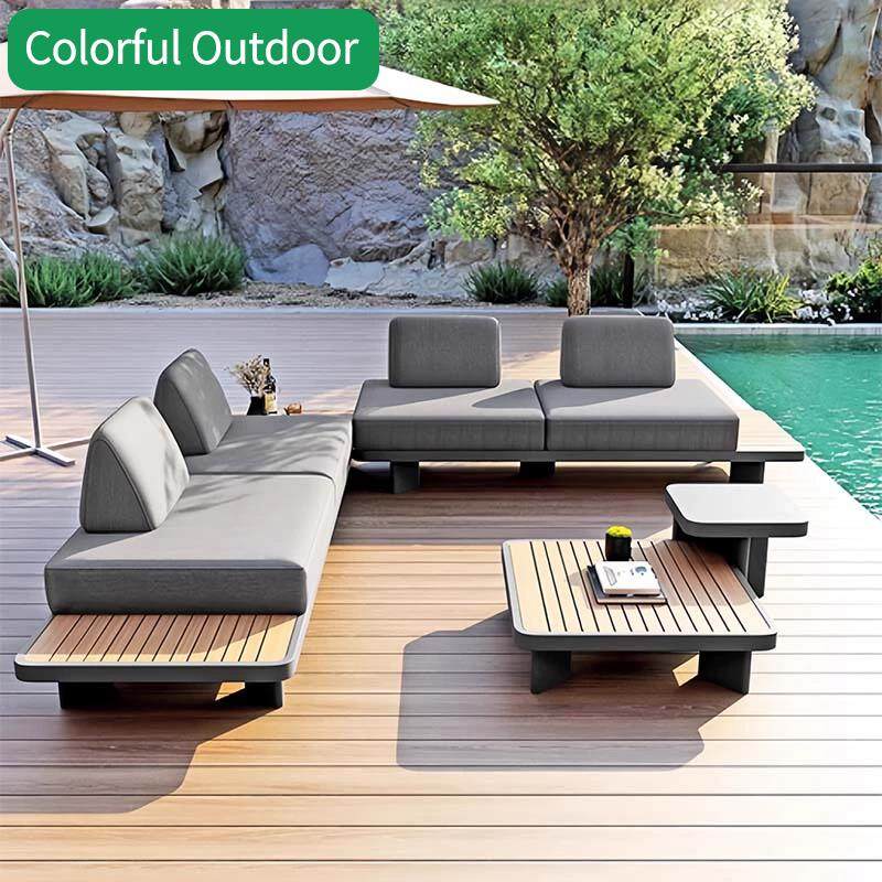 户外沙发庭院休闲室外温室花园茶几组合设计师酒店防水防晒家俱