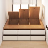 志光无床头床架高箱储物收纳踏踏米床衣柜一体小户型单人现代简约