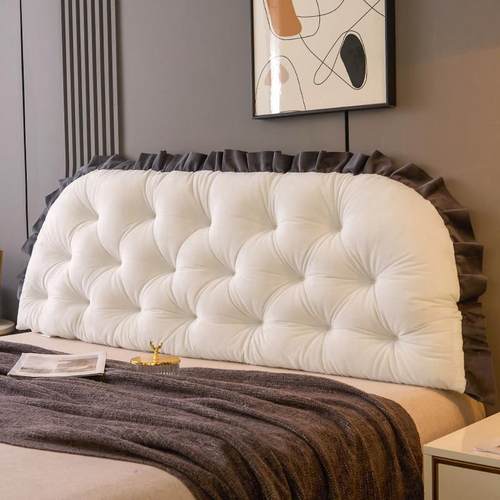 新款床头软包靠背加绒学生宿舍卧室床上护腰靠枕实木床防撞靠垫