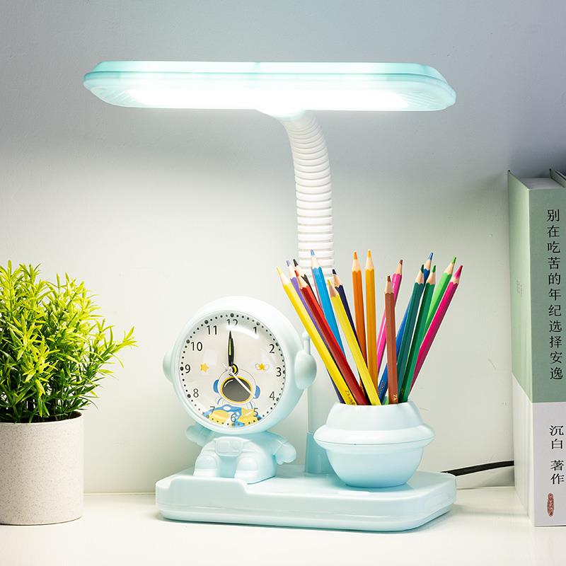 卡通学生led护眼台灯学习专用书桌卧室宿舍充插电床头灯生日礼物