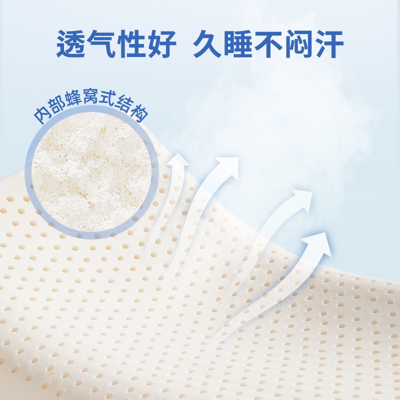 Nittaya天然乳胶枕泰国进口儿童枕头枕芯护颈助睡眠3岁以上小孩用
