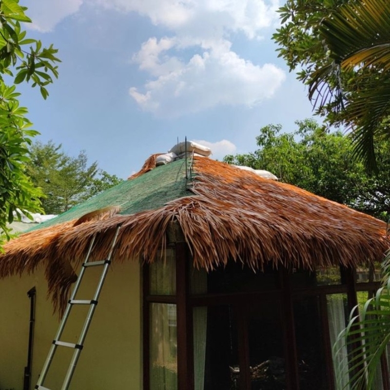 仿真茅草屋顶人造稻草塑料假毛草屋檐农家乐凉亭别墅专用网红装饰