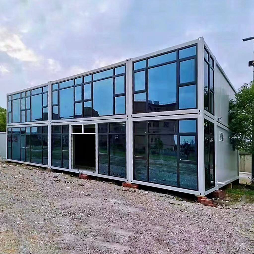 集装箱房厂家工地彩钢板双翼折叠集装箱活动房成品钢结构简易板房