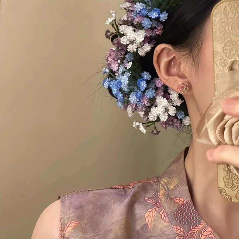 刘亦菲同款满天星发夹女后脑勺盘发显气质发卡半扎发横夹侧边夹子