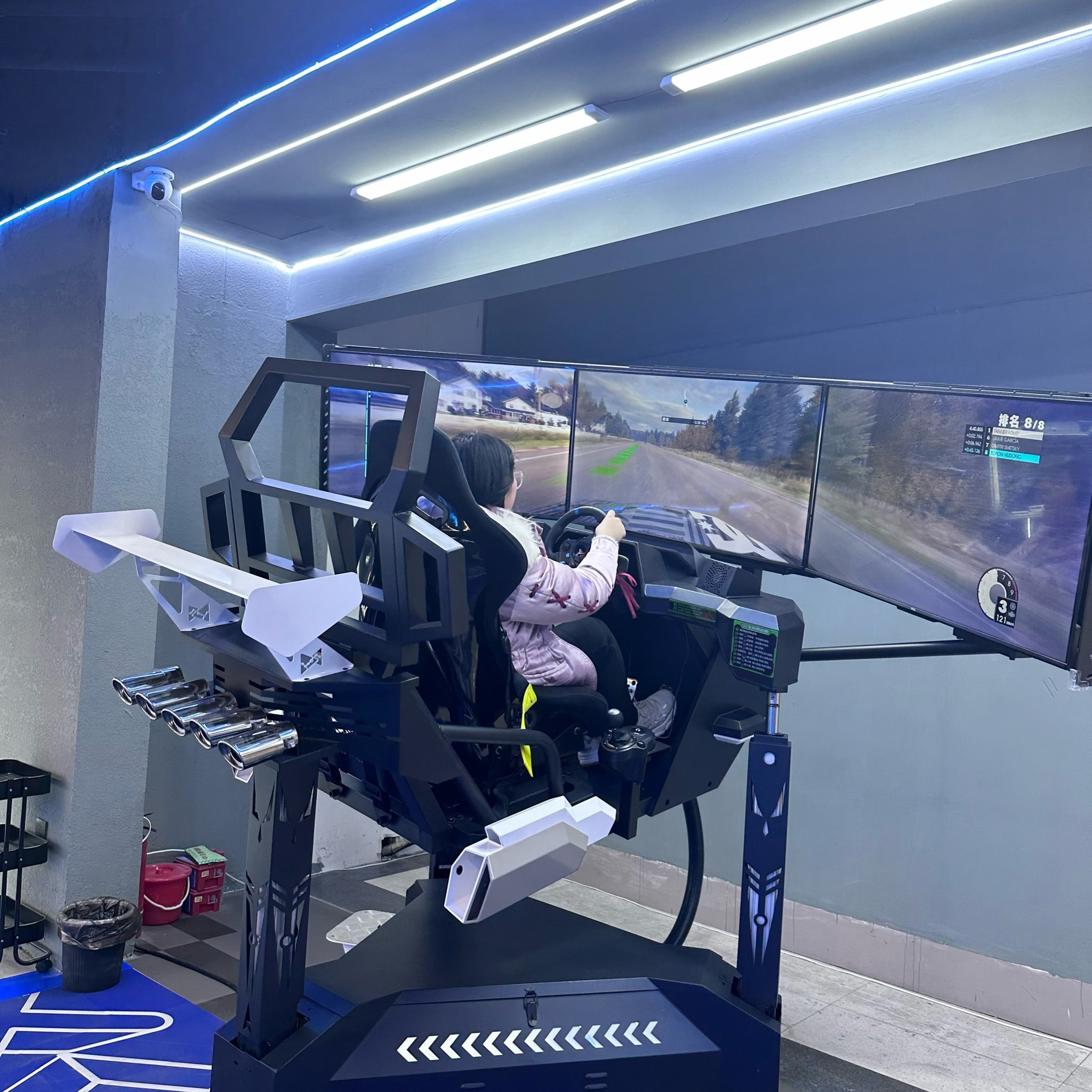 大型商用赛车游戏机三屏高配体感