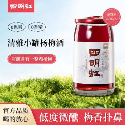 正品四明虹22%vol小罐杨梅酒