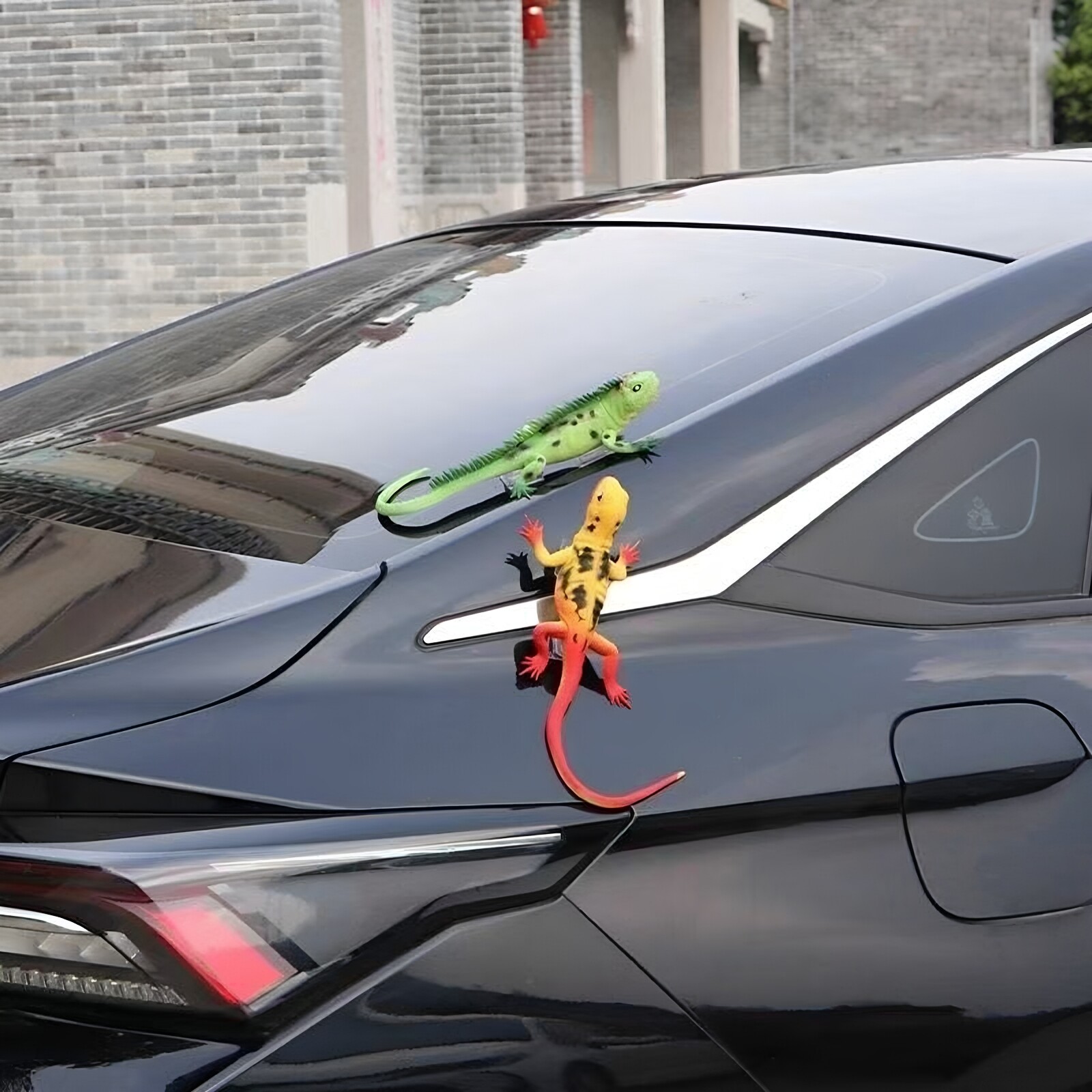 仿真蜥蜴模型汽车装饰品车身车顶后备箱软胶蜥蜴玩具动物拍摄道具