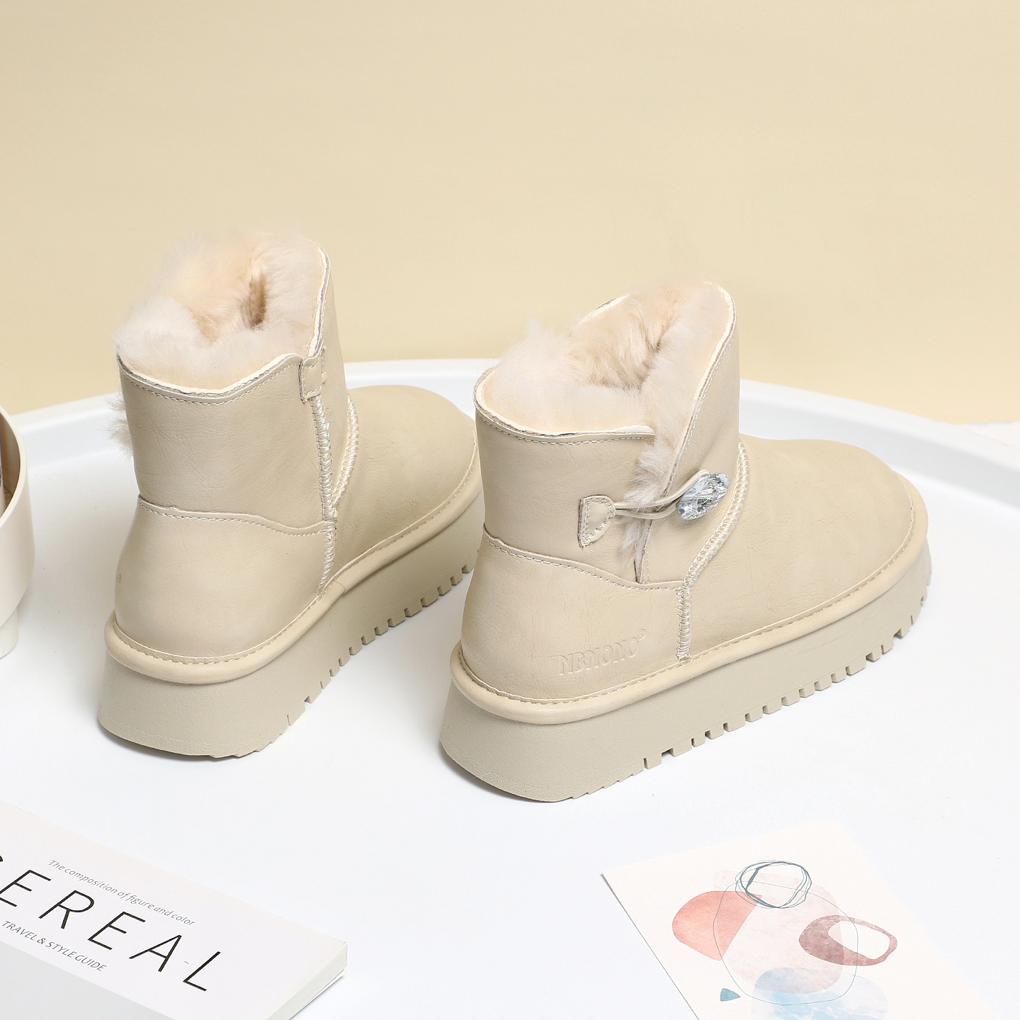 2025冬季新款真皮全羊毛雪地靴女