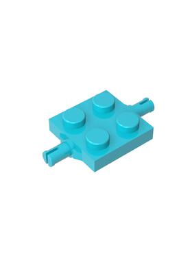 高砖积木零件GDS-1060配件2x2 两侧带栓板车轮基座兼容4600散件